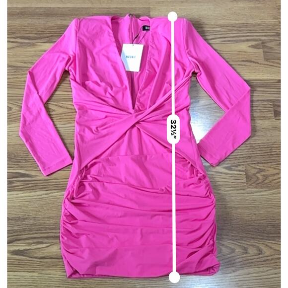 Nookie mini bodycon Envy Neon Pink Mini Dress size XL - Picture 8 of 14